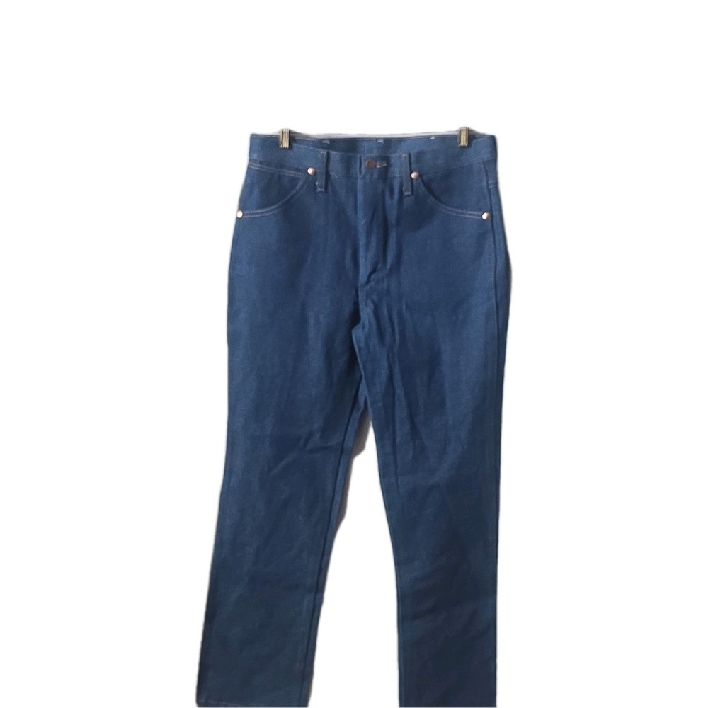NWOT Y2K Wrangler Cowboy Cut Men's Dark Wash Blue Denim Straight Leg Jeans